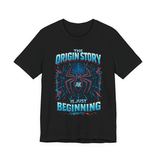T-Shirt — "Origin Story" Spider-Emblem Tee Amri's SDR Journey