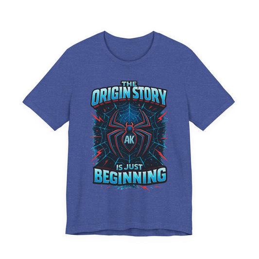 T-Shirt — "Origin Story" Spider-Emblem Tee Amri's SDR Journey
